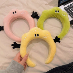 New Cartoon 2025 Autumn and Winter Quirky Plush Headband for Washing Face, Hair Clip, Hairband, Headwear, High-Top Headband for Women