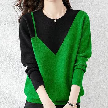 Loose and thin pullover sweater lady
