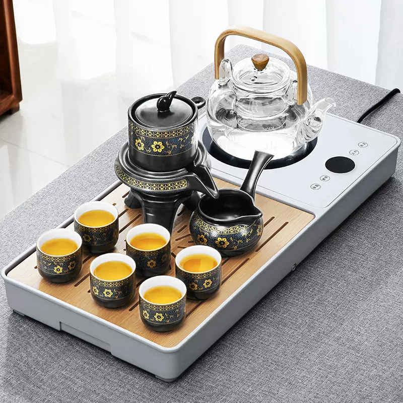 007虫喰い竹彫刻茶則、茶合、仙媒、茶道具、煎茶、煎茶道具12625cm