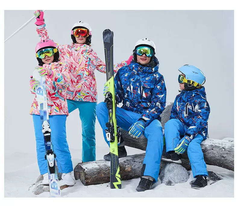 儿童滑雪服套装加厚防水保暖冬季男童女童冲锋衣两件套防风中大童-Taobao Malaysia