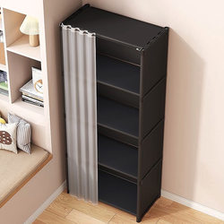 Bookshelf Simple Storage Rack with Back Panel Fabric Bookcase Student Children's Desk Dormitory Bedroom Storage Cabinet Locker