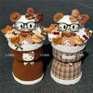 
Doll bouquet k.t cat Maillard color cute cartoon flower girl heart gift for girls birthday gift Christmas