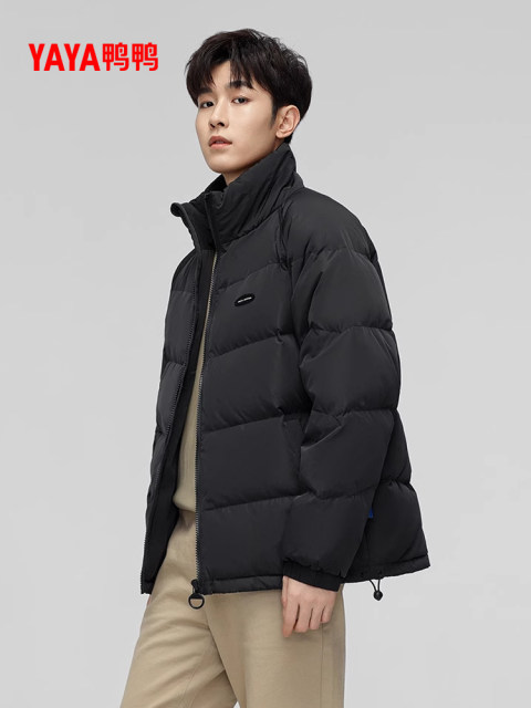 Cotton Stand Collar Short Oversized Jacket_BDHL8216