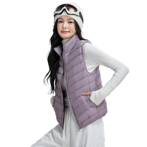 
Duck Down Jacket Vest Women's Short and Lightweight 2025 Autumn and Winter Stand Collar Popular Korean Style Fluffy Duck Down Jacket A
