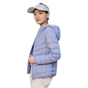 
Duck Outdoor Camping Ribs Down Jacket Women's 2025 Autumn and Winter Lightweight Short Hooded Warm Hiking Jacket