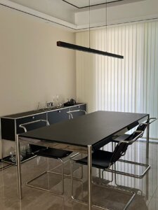 
Medieval style office desk writing desk design ins Bauhaus stainless steel rectangular conference table computer table