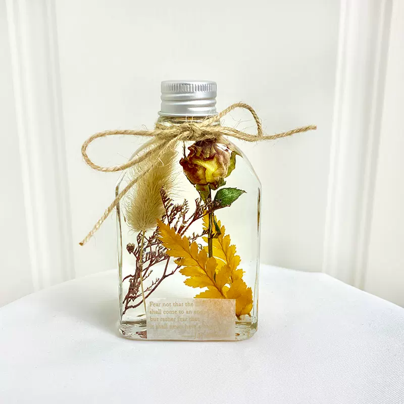 浮游花瓶植物标本永生浮油干花束摆件ins生日少女心情人节