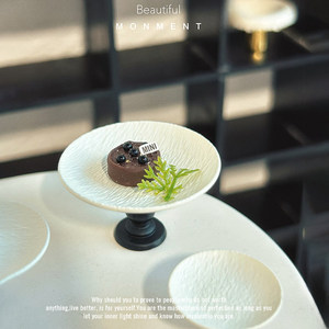 
Doll House Accessories Mini High-foot Fruit Pallet Dessert Pallet Refreshment Pallet Mini Toy Model D588