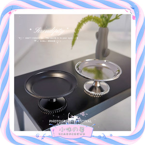 
Miniature cake snack tray doll house accessories mini metal integrated fruit tray snack tray model D596