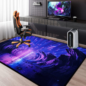 
3D three-dimensional home living room carpet e-sports game room silent decorative floor mat non-slip silicone foot pad silent carpet