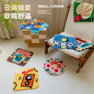 
Sofa cushion fun small cushion floor cushion chair cushion children's room decoration cute pattern machine wash plush carpet