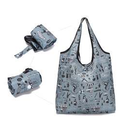 Japanese Large Cartoon Foldableable Satchel Supermarket Shopping Bag Grocery Bag Grocery Shopping Bag Large Capacity Environmentally Friendly Handbag