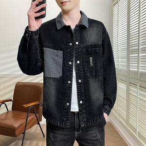 
Washed men's denim jackets 2026 spring new popular trendy versatile casual jackets teenagers men's jackets