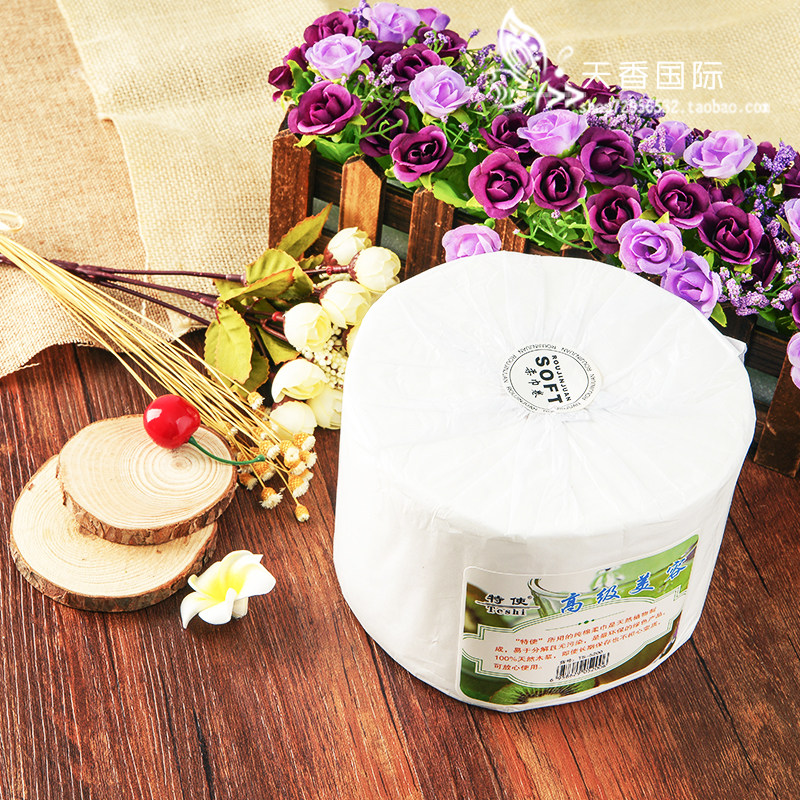 OUZE 페이스 타올 대형 롤 일회용 부직포 뷰티 타올 메이크업 코튼 뷰티 롤 페이스 타올 부드럽고 통기성-