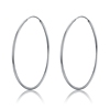 S925 pure sterling silver silver large earrings small earrings earrings thin section circle circle birthday gift simple