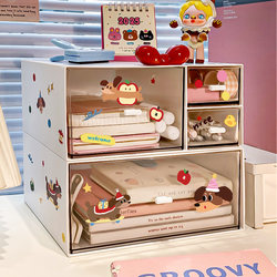 Desktop Storage Box, Drawer-Type Desk Organizer for Study Table, Stationery, Cosmetics, Notebook, and Miscellaneous Items