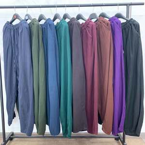 
18762 retro large version fat MM elastic high waist cotton linen casual pants solid color versatile large size loose Harem trousers