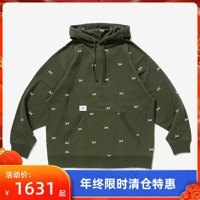 四季出品现货WTAPS ACNE HOODY CTPL TEXTIL骨头连帽卫衣男款22AW-Taobao