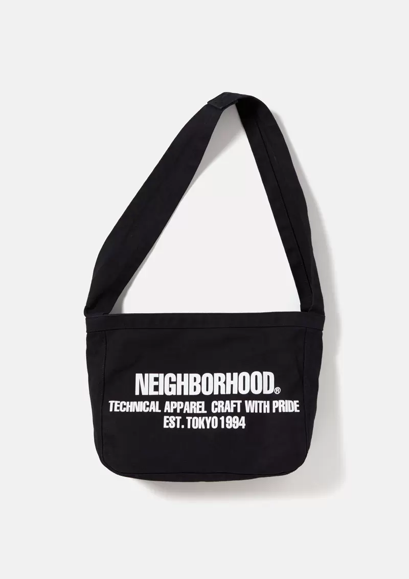 NEIGHBORHOOD NEWS PAPER BAG BLACK 23AW-