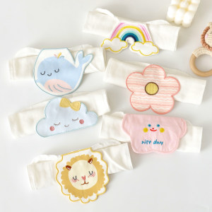 
Children's pad sling baby four-layer gauze three-dimensional sweat-absorbent towel kindergarten large cotton sweat-proof towel for boys and girls