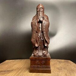 Vietnamese Agarwood Carving Teacher's Day Gift Confucius Statue Figurine Buddha Statue Confucius Home Decoration Gift