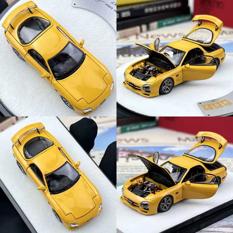 PGM全开限量版1:64马自达RX-7 FD3S RX7跑车仿真收藏合金汽车模型-Taobao