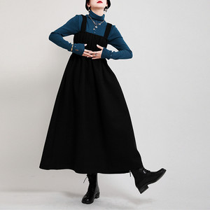 
Suspender skirt for women spring and autumn 2025 new 1699 woolen tube top high waist slimming loose suspender skirt warm skirt