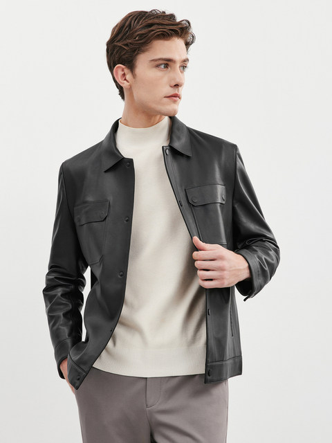 [Sheepskin] Seven Wolves Genuine Leather Jacket for Men, New Autumn ...