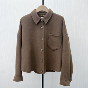 
C2025 winter new product double-sided wool coat, feminine short loose wool wool coat 8089