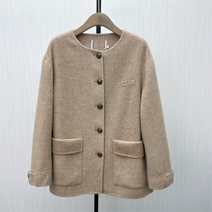 
S2025 winter new product double-sided woolen coat for women mid-length style loose wool coat 526