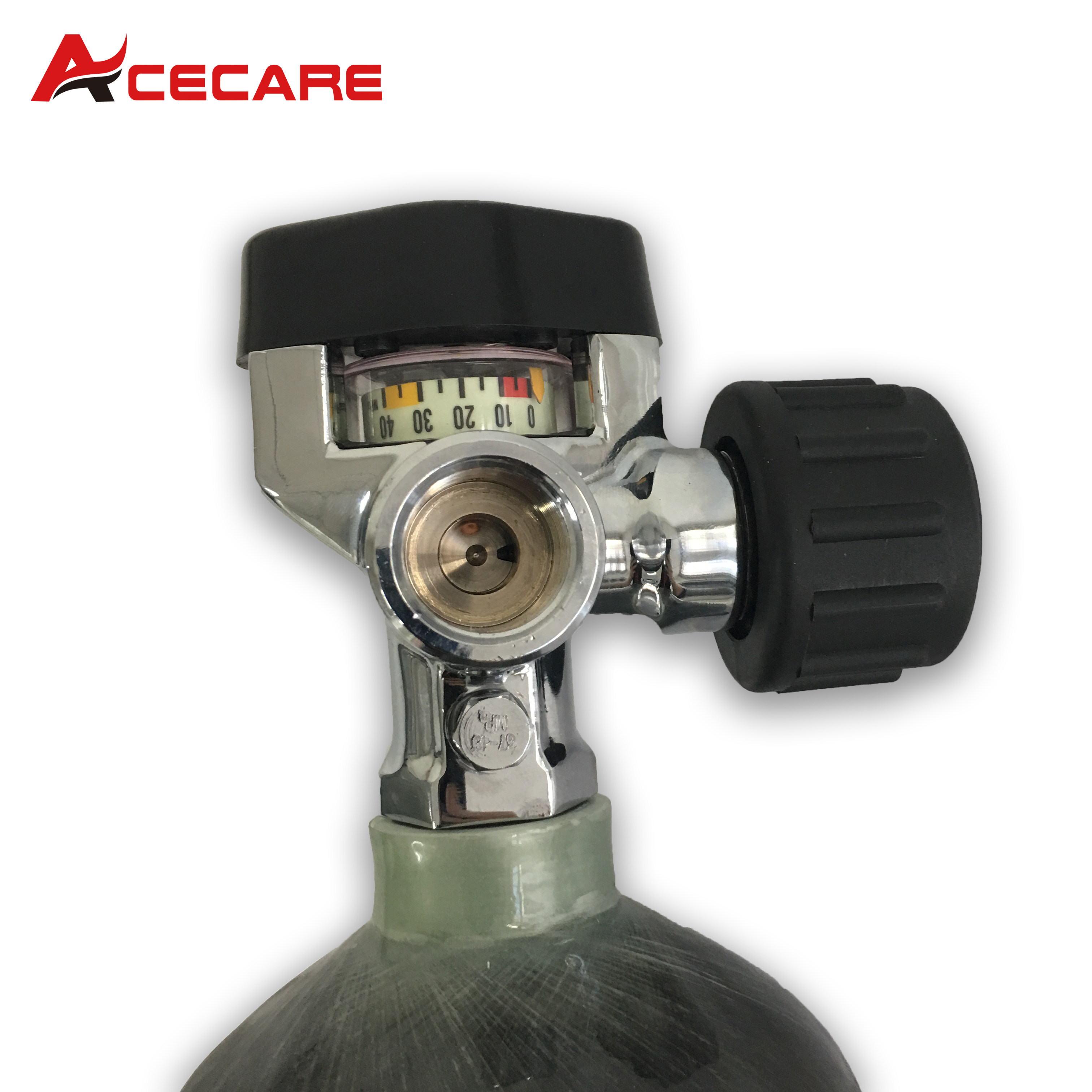 1PCS Wholesale ACECARE 4.7L CE 287CI 300Bar PCP SCUBA Tank with Dual Gauge Filling Station Valve