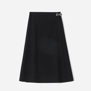 
WBQ07161 Moli Yaji Modern retro 30 cashmere 70 wool double-sided wool overlapping wrap A hem skirt