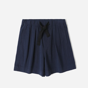 
*WKZ09111 Jasmine Yaji 45*R 100% cotton heavy sand washed full tendon waist drawstring double pleated shorts