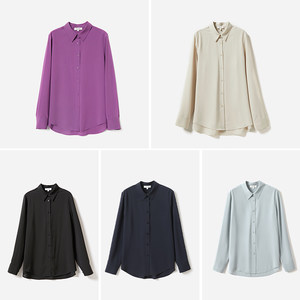 
*WCS06164 Jasmine TH matte matte texture Japanese triacetic acid classic lapel long sleeve shirt