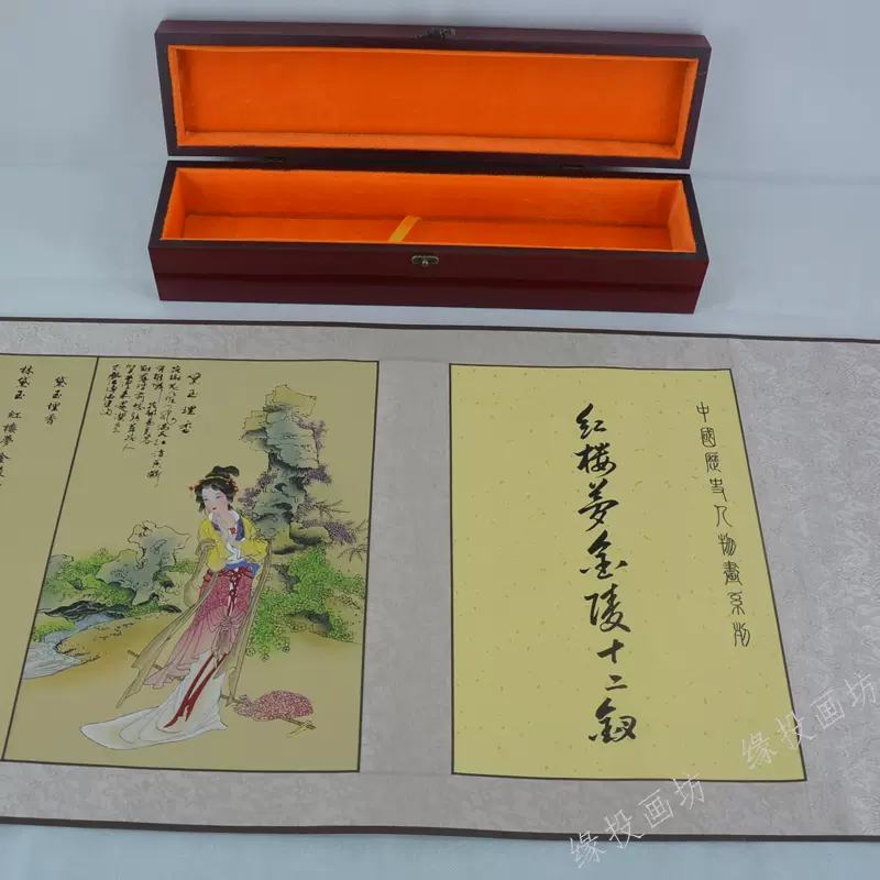 杨柳青年画手绘精品仿古大贡尖麒麟送子武状元160*70厘米红锦装裱