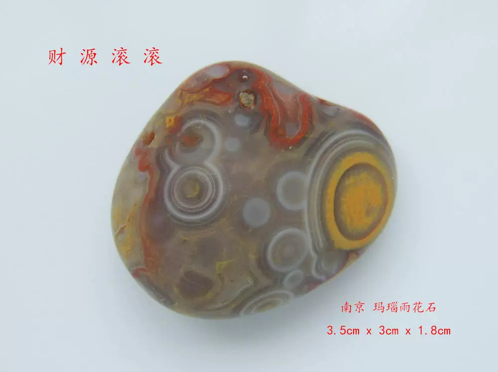 南京雨花石小品畫面觀光石007瑪瑙原石溫潤透明長江水石奇石拋光-Taobao 