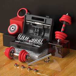 Black Lacquer Red Lettering Dumbbell Electroplated Pure Iron Solid Dumbbell Men's Fitness Home Set Hand-Held Barbell Ready for Direct Delivery