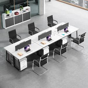 
Office furniture office style desk and chair set 173 combined workstation staff desk staff screen simple Beijing workstation four