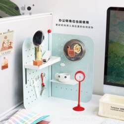 Creative Countertop Storage Metal Display Rack, No-Installation Required, Office Workstation Grid Room Desktop Pegboard Storage Rack