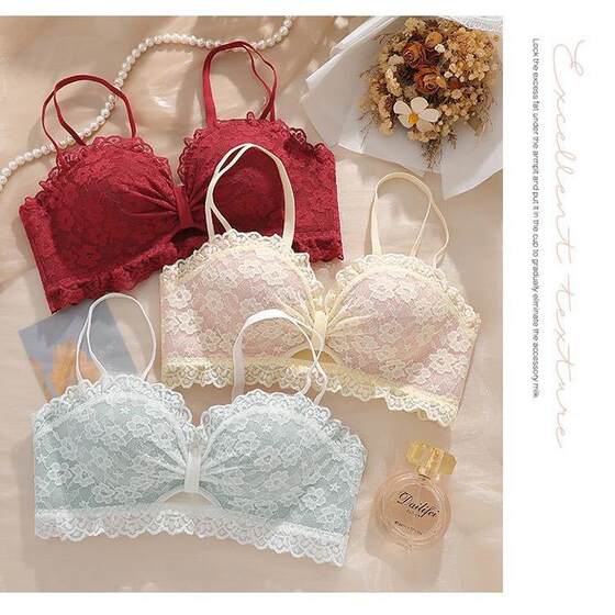 
New direct-selling new summer underwear for women without steel rings, small breasts, sexy push-up bra, half-cup girl, Japanese style sweet