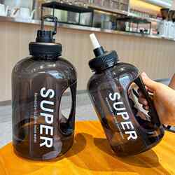 Large-capacity water cup with high temperature resistance, 2024 new style boys' big belly fitness sports water bottle, 2000ml