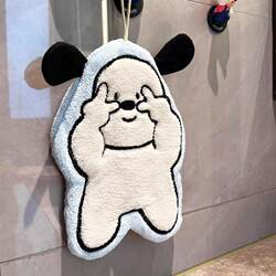 High-Quality Hanging Hand Towel with Cute Puppy Design, Super Absorbent, Thickened Towel, Handkerchief for Bathroom and Kitchen Hygiene