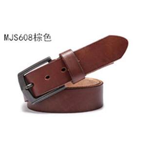 
New cow shaking leather men with real skin pin buckle for young men's top layer pure leather pants casual and simple middle-aged