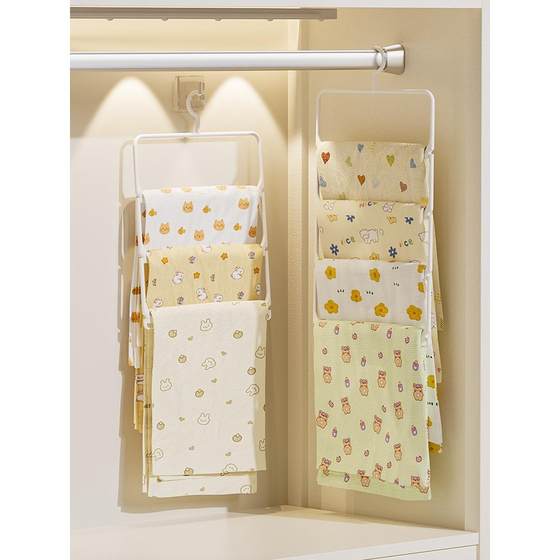 
2025 New Baby Clothes Hanger Newborn Wrap Baby Bath Towel Gauze Cover Blanket Storage Artifact Children's Bath Wrap