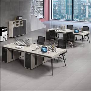 
Staff office desk chair combination office furniture simple 4-person work station employee booth screen desk card