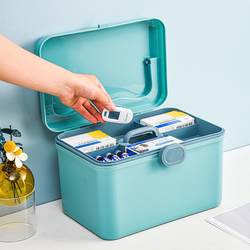 Portable Household Items, Large-Capacity Medicine Box, Multi-Layer Emergency Medicine Storage Box, Plastic Household Small Medicine Box
