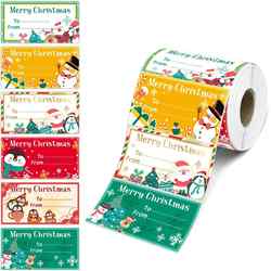 180 Sheets/Roll Tofrom Christmas Decoration Holiday Stickers Gift Envelope Packaging Sealing Greeting Card Label Stickers