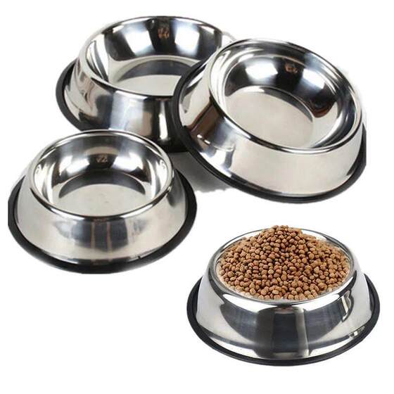 
Pet dog cat bowl stainless steel feeding feeder water bowl
