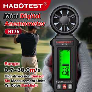 
Huabo HT76 mini anemometer handheld portable wind measurement anemometer digital display air volume meter instrument