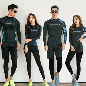 
Factory direct supply new couple split diving suit long sleeve trousers surfing suit zipper sun protection swimsuit